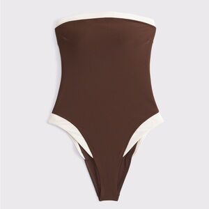 Abercrombie & Fitch Curve Love Marina One Piece Swimsuit Size XS
